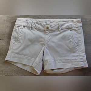American Eagle Chino Shorts Women's Sz 0 Tan Low Rise Stretch
